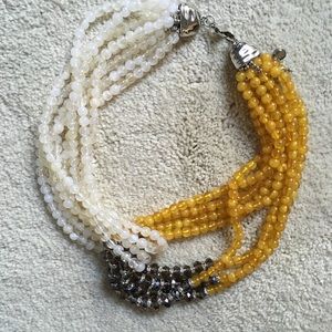 🌷J Crew beads multi strand statement necklace